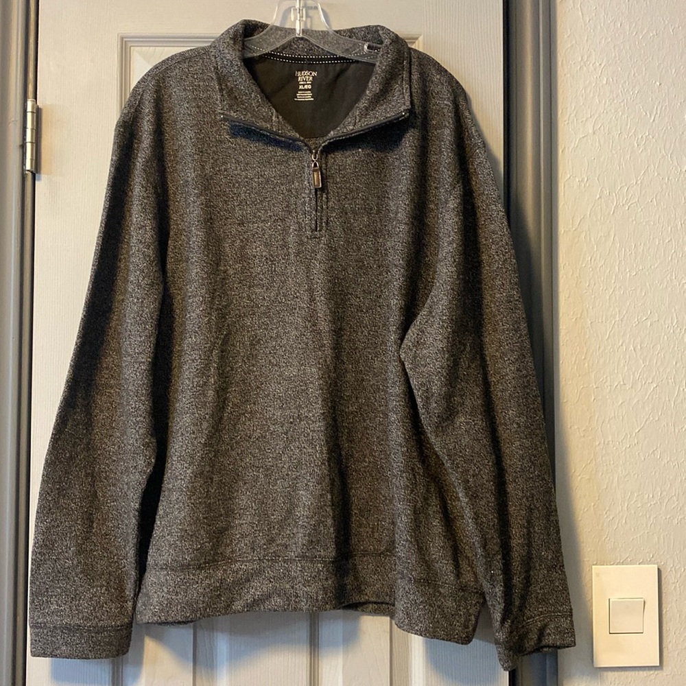 Hudson River Zip-up sweater, Grey XL